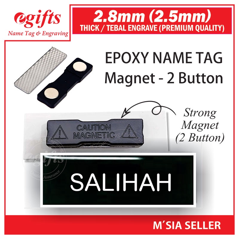 Name Tag MAGNET, Name Tag PIN Untuk Tag Nama Sekolah Cikgu, Murid dan ...