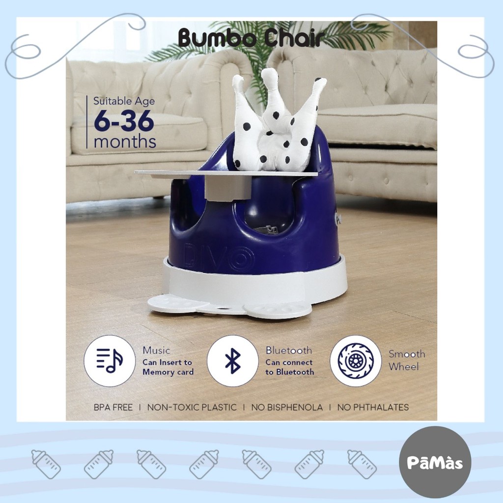Divo Bumbo Chair Bluetooth Music Ready Suitable for 6- 36Months Baby ...
