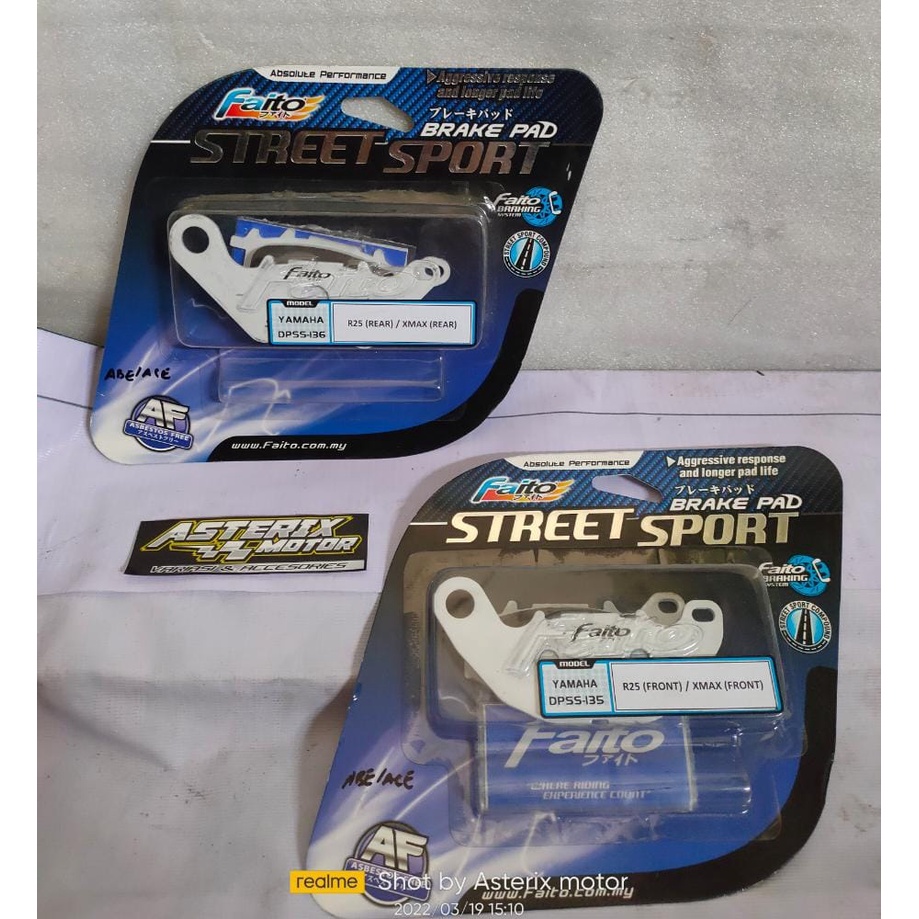Yamaha R25 Disc Brake Pads.Disped.Diskpad.X Max Front Back Faito ...