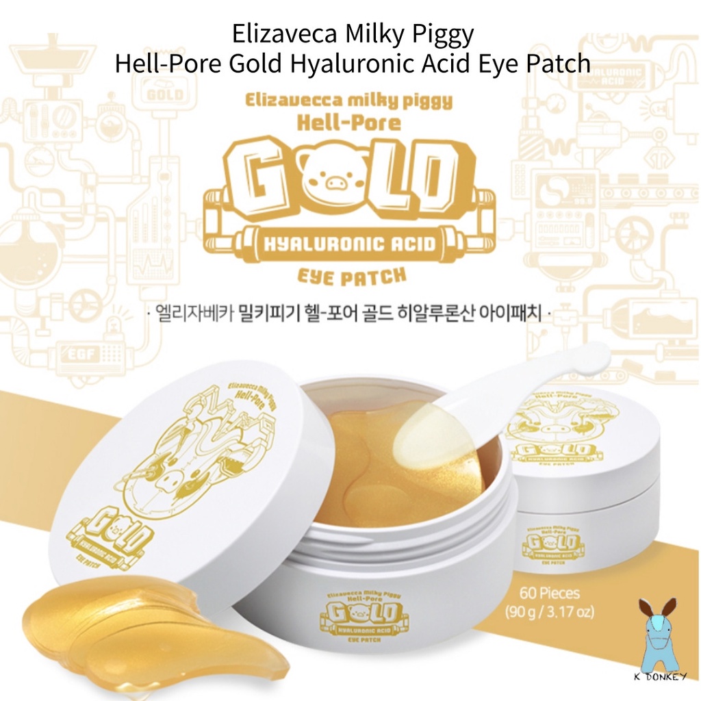 Elizaveca Milky Piggy Hellpore Gold Hyaluronic Acid Eye Patch Shopee