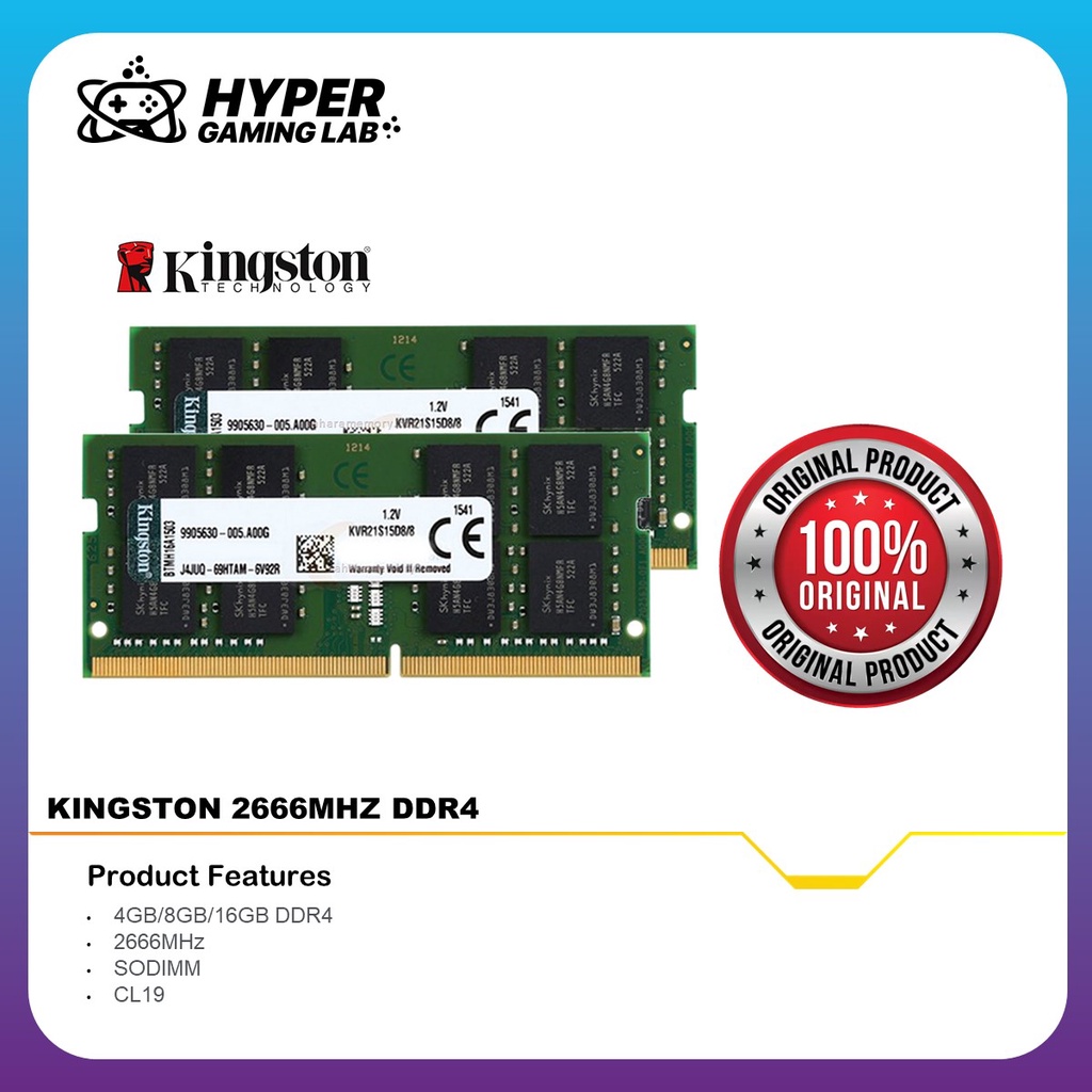 Kingston DDR4 2666Mhz Laptop Ram (4GB/8GB/16GB) | Shopee Malaysia