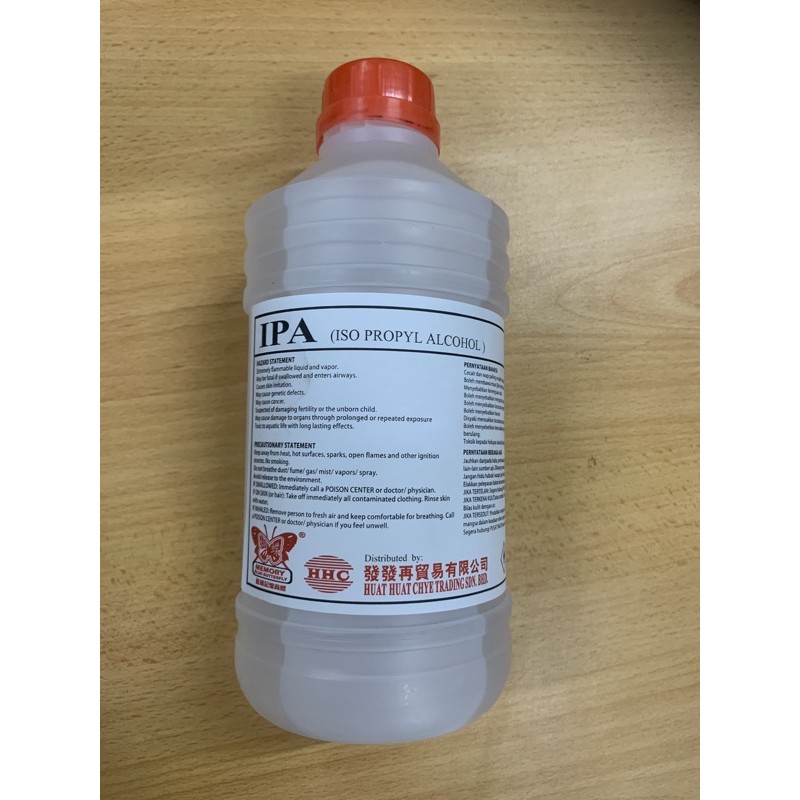 IPA -Isopropyl alcohol cleaning solvent