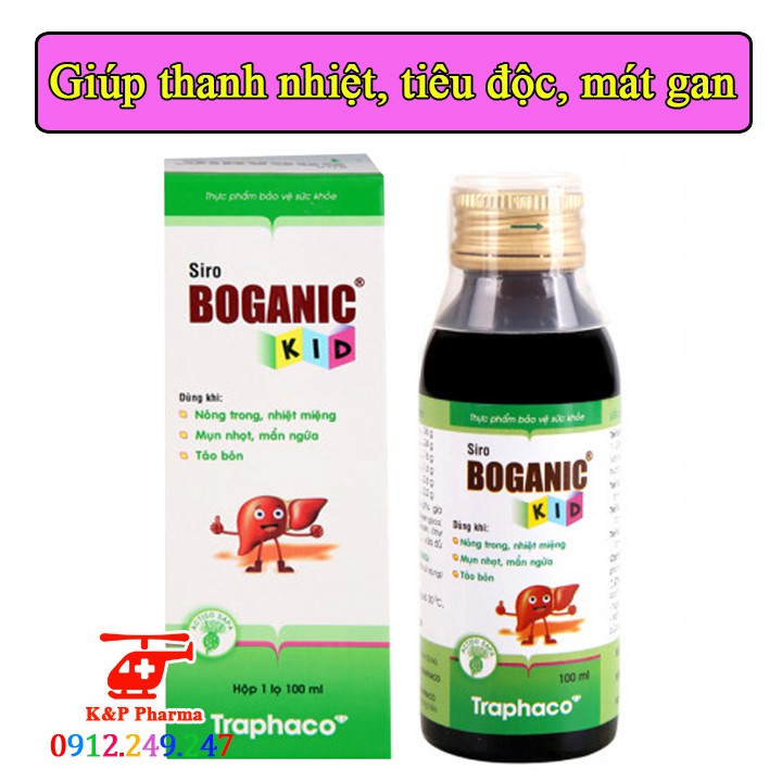 [Genuine] Boganic Kid Traphaco Helps Clear Toxic Heat, Cool The Liver