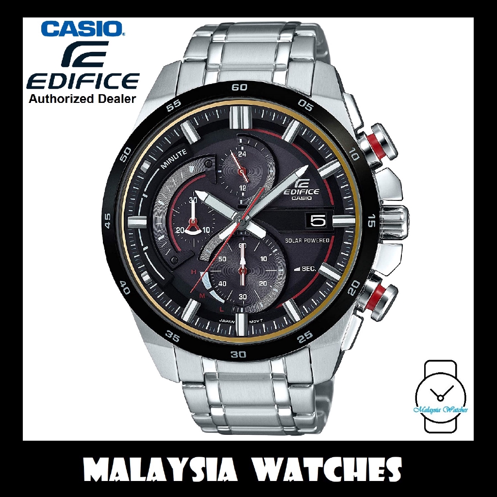 OFFICIAL WARRANTY Casio Edifice EQS 600DB 1A4 Solar Powered Chronograph Black Dial Stainless Steel Men s Watch Shopee Malaysia