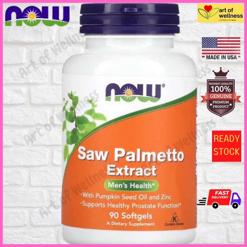 NOW Foods,Saw Palmetto Extract 90 Softgels with Pumpkin Seed Oil & Zinc