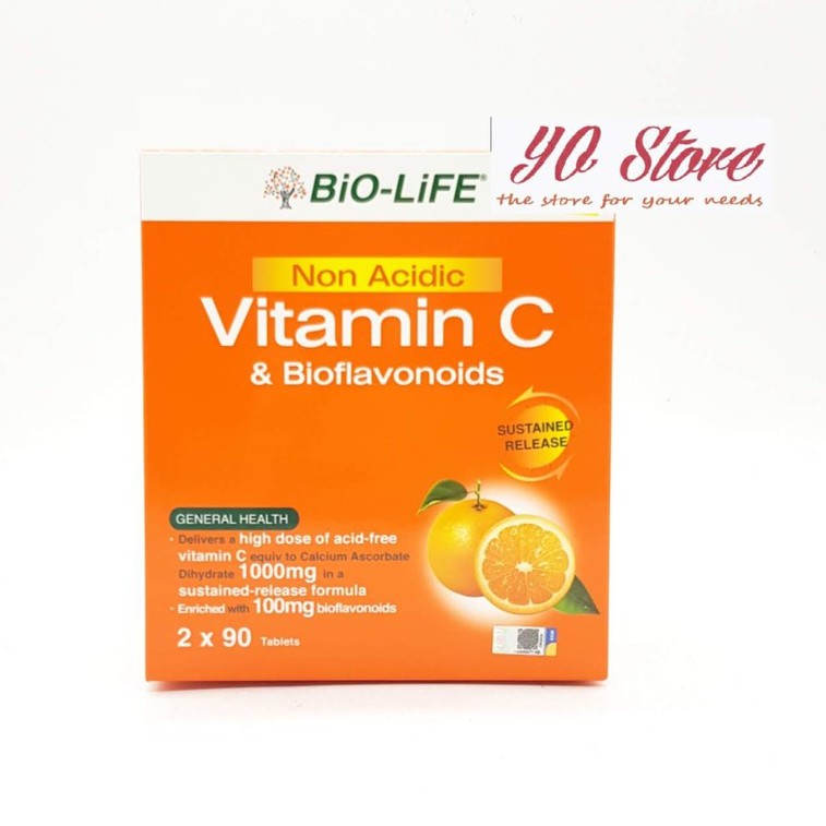 Biolife Non Acidic Vitamin C & Bioflavonoids 2x90's Shopee Malaysia