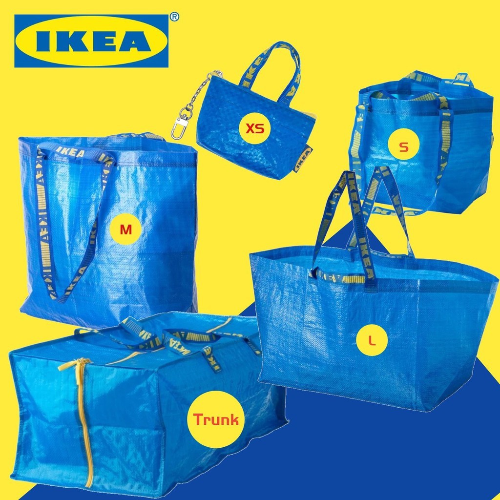 IKEA BAG BRATTBY FRAKTA KNOLIG saiz XS S M L Trunk Shopee