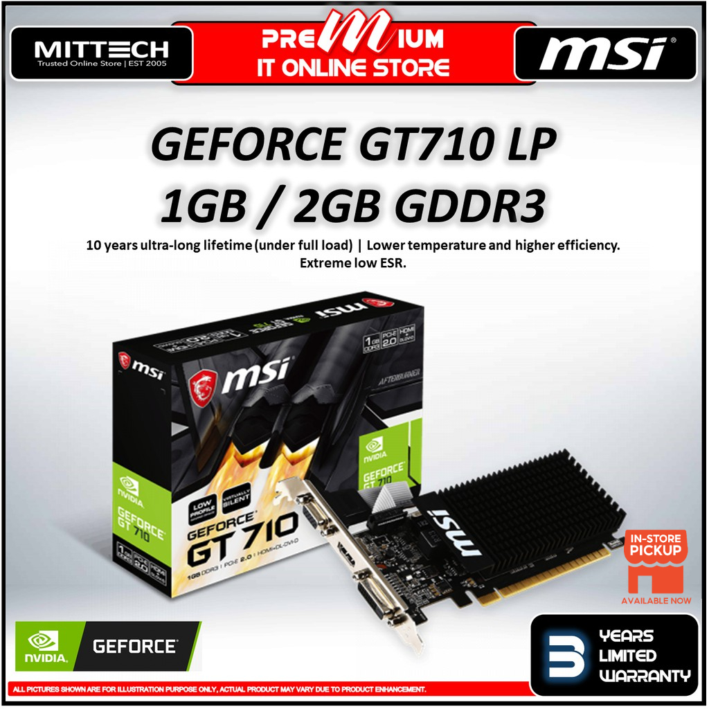 Msi geforce discount gt710 1gb ddr3