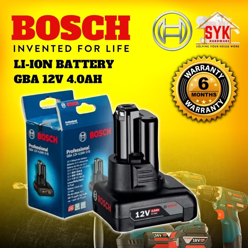 SYK Bosch GBA 12V Lithium Ion Battery Rechargeable Battery
