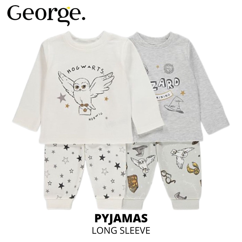 George UK Harry Potter Long Sleeve Pyjamas 2 Pack (V-UK) | Shopee Malaysia