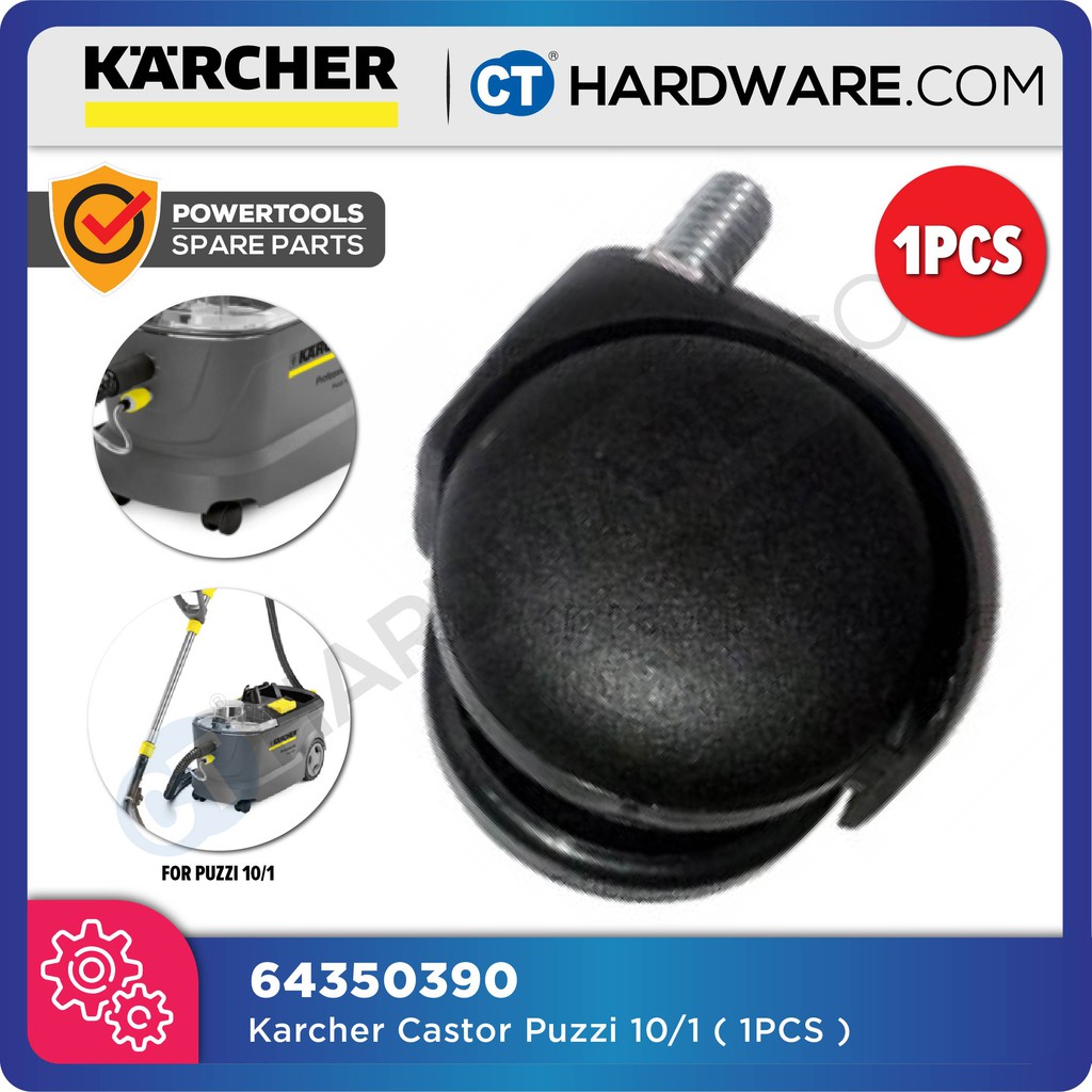 KARCHER 64350390 CASTOR FOR PUZZI 10/1 SPRAY EXTRACTION CARPET CLEANER