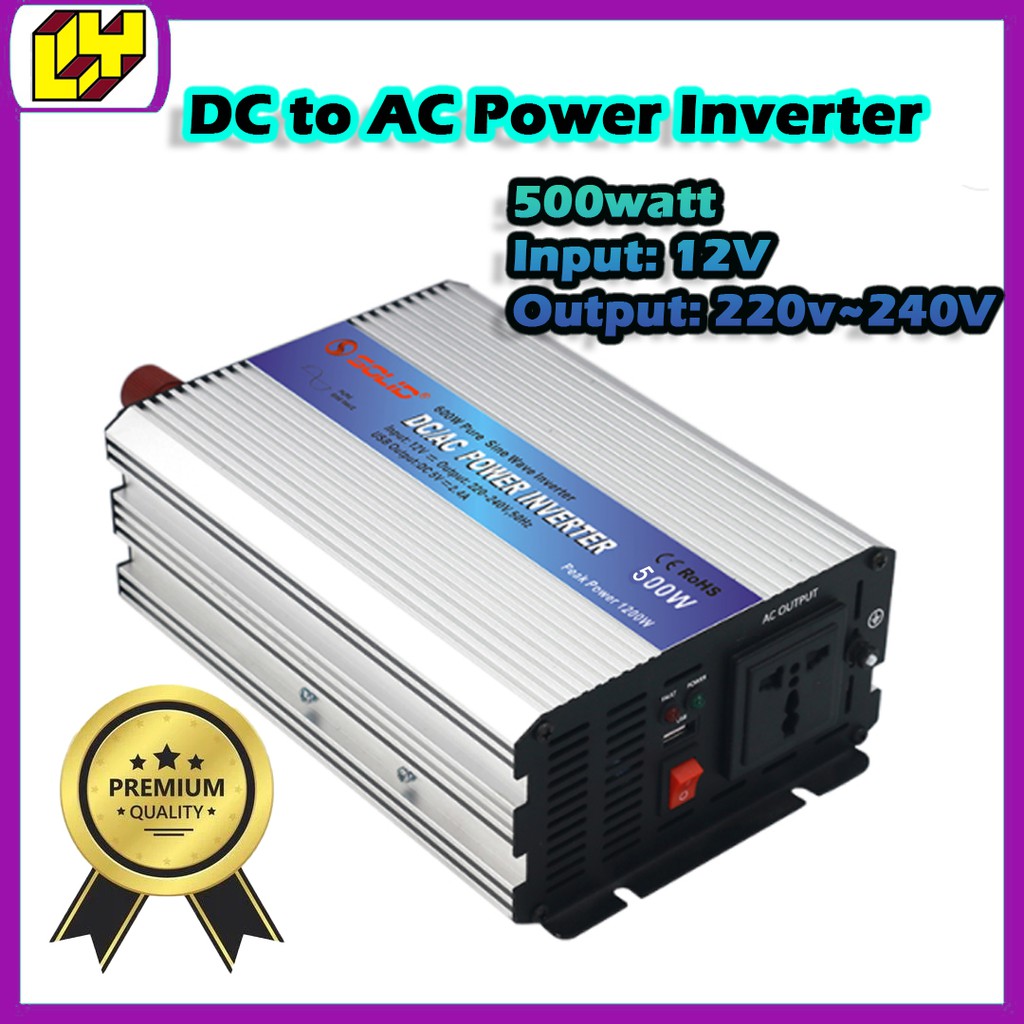 500w DC to DC Inverter in Car Solid Electric 500W Modified Sine Wave ...