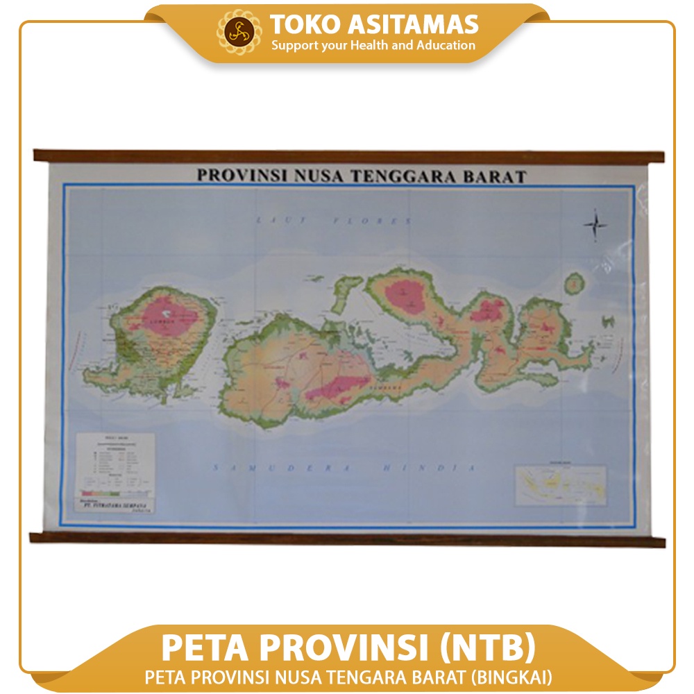 Map Of West Nusa Tenggara Province (Ntb) (Frame) | Shopee Malaysia