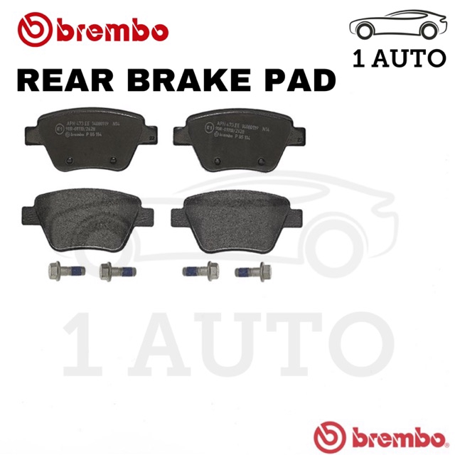 GENUINE BREMBO REAR BRAKE PAD VW EOS 2.0 GOLF MK6 GTi TOURAN 1.4