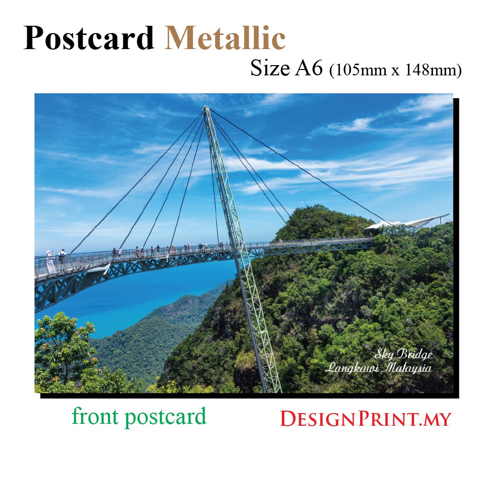 Postcard Malaysia printed on Metallic Card, with shiny glittering ...