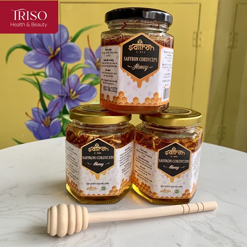 Saffron Cordyceps Honey Premium Cordyceps Honey 180ml [Free Wooden