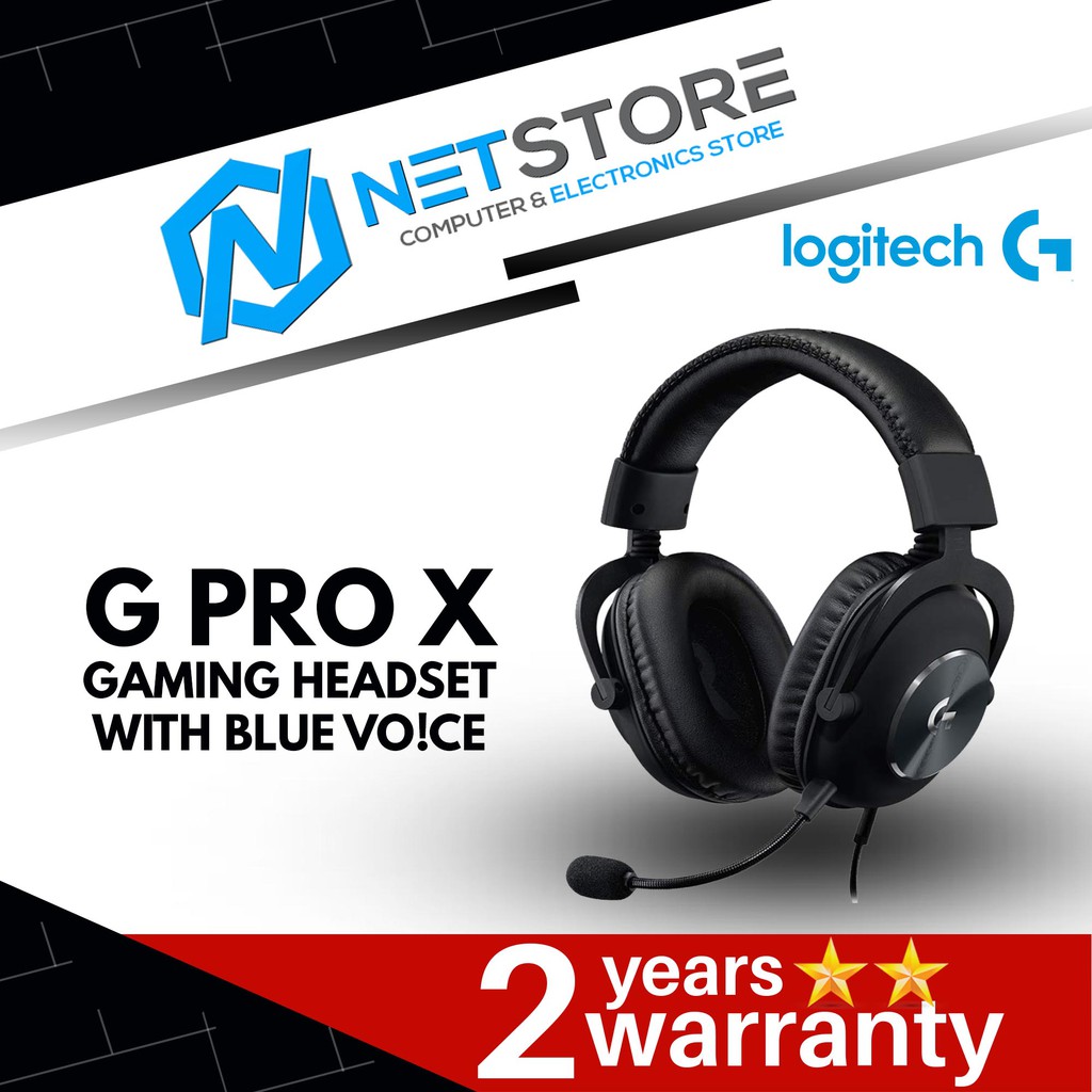 Logitech PRO X Gaming Headset with Blue VO!CE Mic Technology