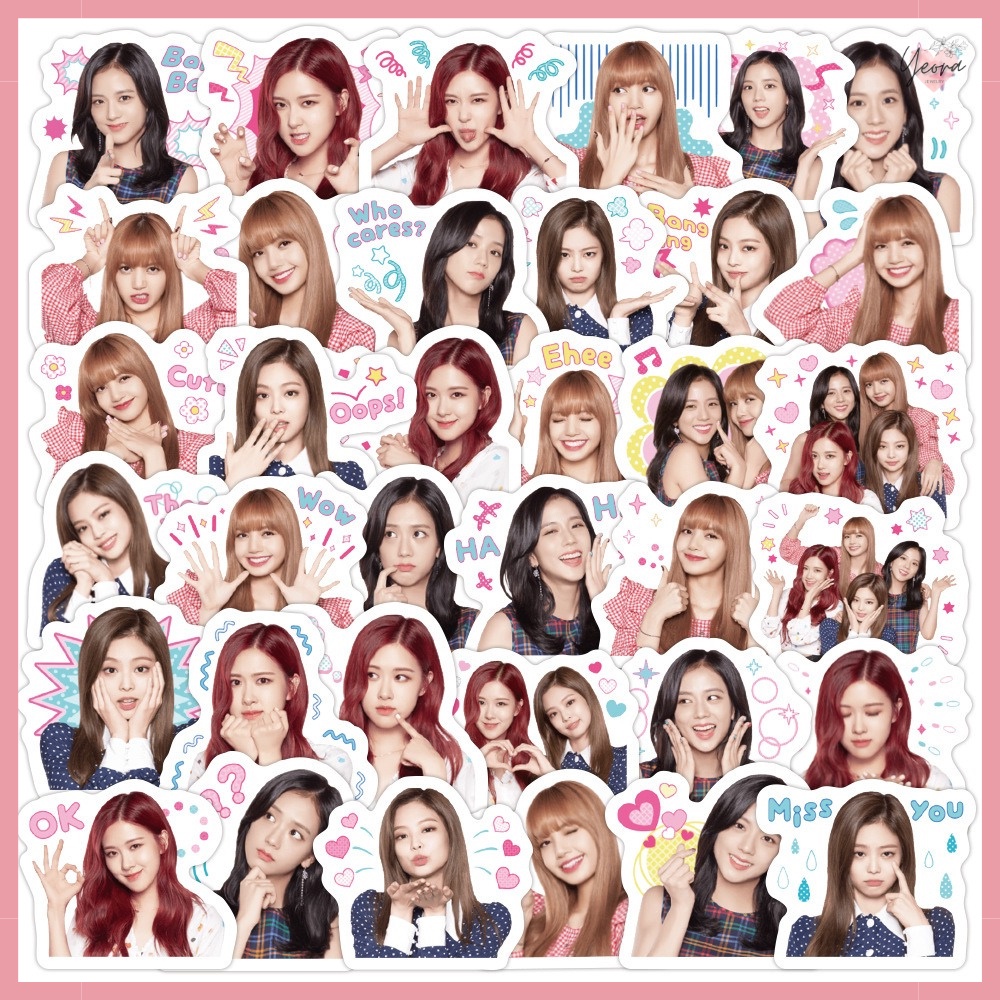 [40 Pcs/Pack] Blackpink Stickers Cute Kpop Stickers Lisa Jennie Jisoo ...