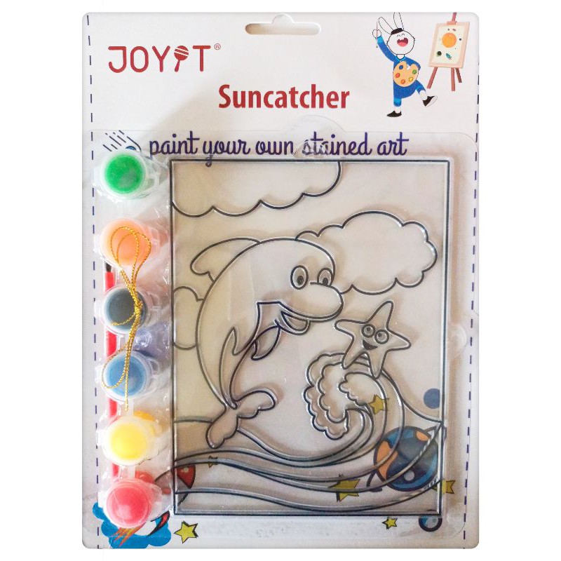 Kids Play Arts Crafts Sun Catcher Painting Box Kit with