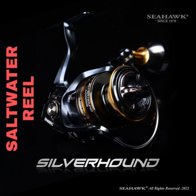🔥🔥 NEW!! 🔥🔥 SEAHAWK SILVERHOUND SALTWATER SPINNING REEL | Shopee Malaysia