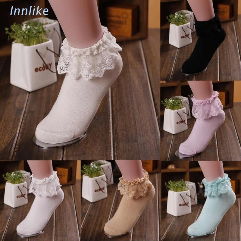 Inn Princess Girl Cute Sweet Women Ladies Vintage Lace Ruffle Frilly Ankle Socks New Shopee