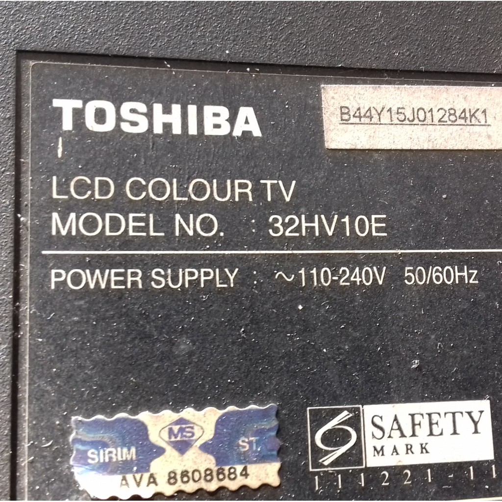 (BD125) TOSHIBA 32HV10E LCD TV SPARE PARTS Shopee Malaysia