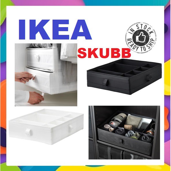 🔥STOK SEDIA🔥 1KEA SKUBB Box with compartments, 44x34x11 cm Shopee