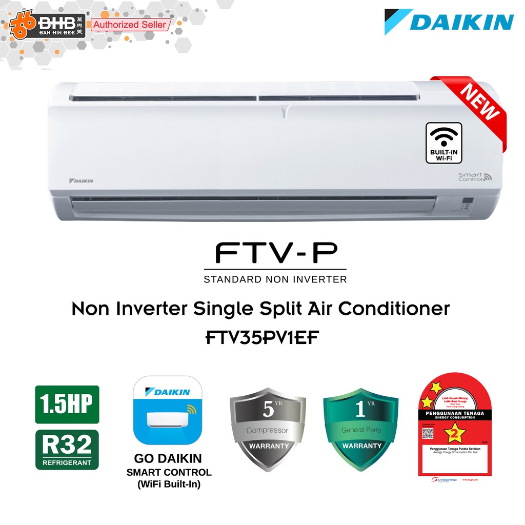 Daikin Ftv P Series Hp R Standard Non Inverter Air Conditioner