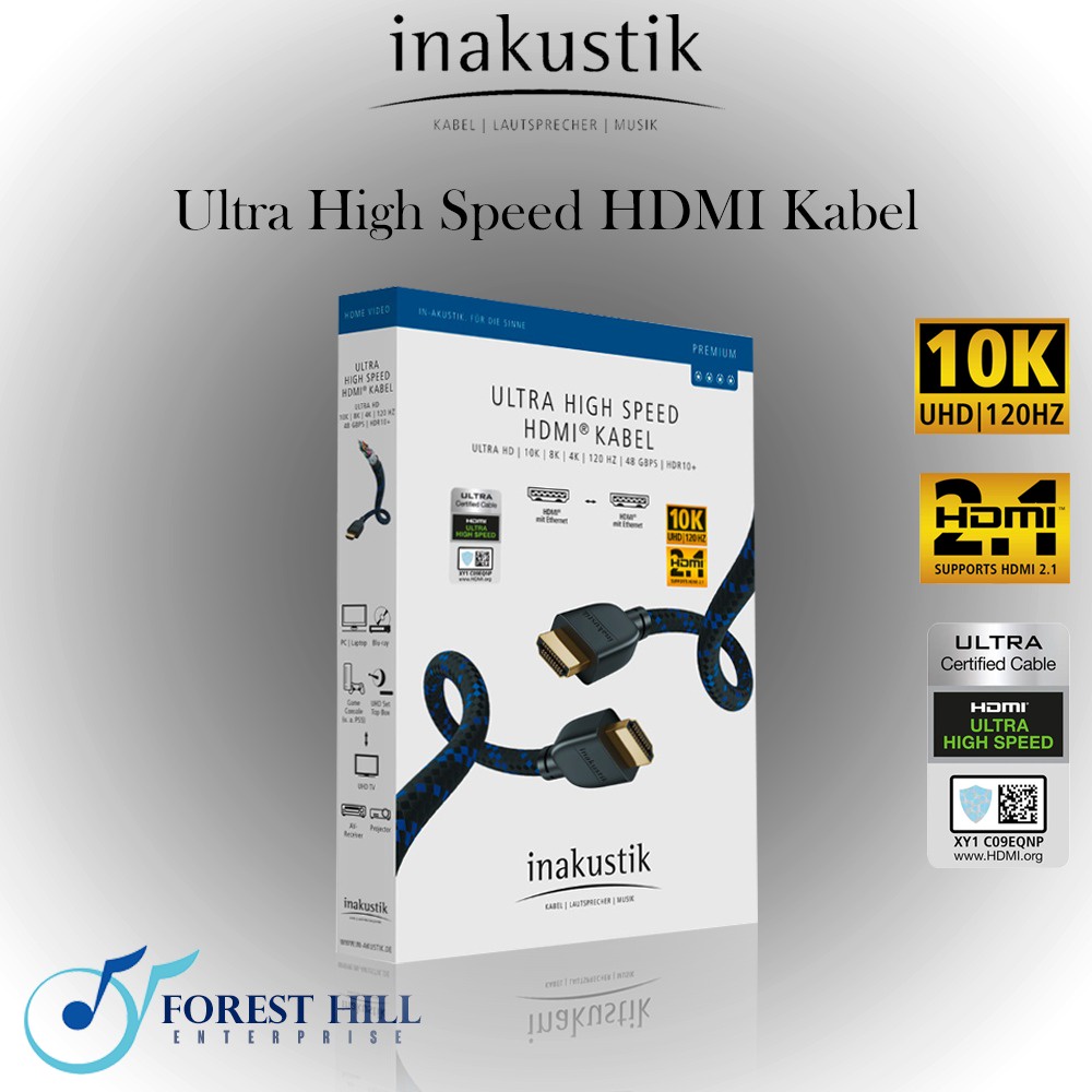 10K 8K Câble Hdmi 2.1 0.5M, Certifié Ultra Haute Vitesse Câble Hdmi 4K 144Hz 120Hz 8K60Hz Earc