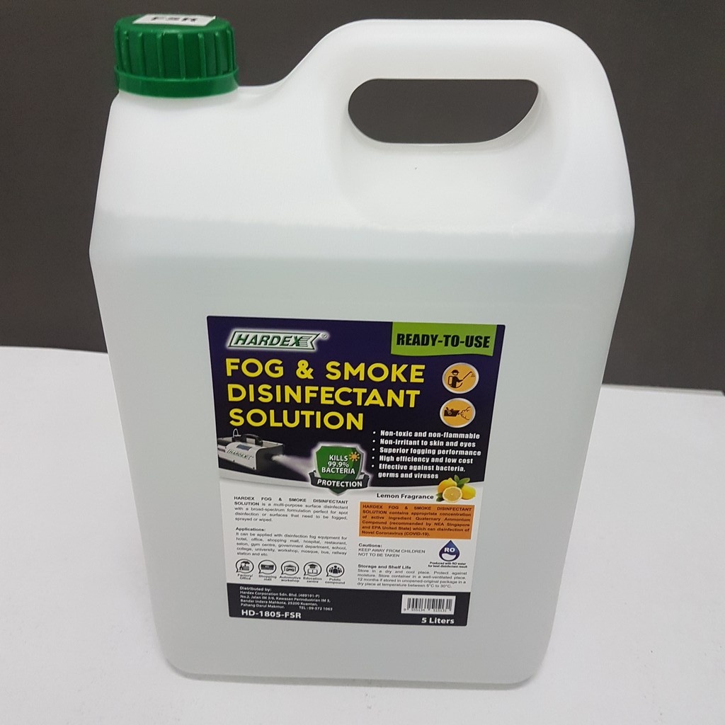 Ready Stock Hardex 5 litre Fog & Smoke Disinfectant Solution For