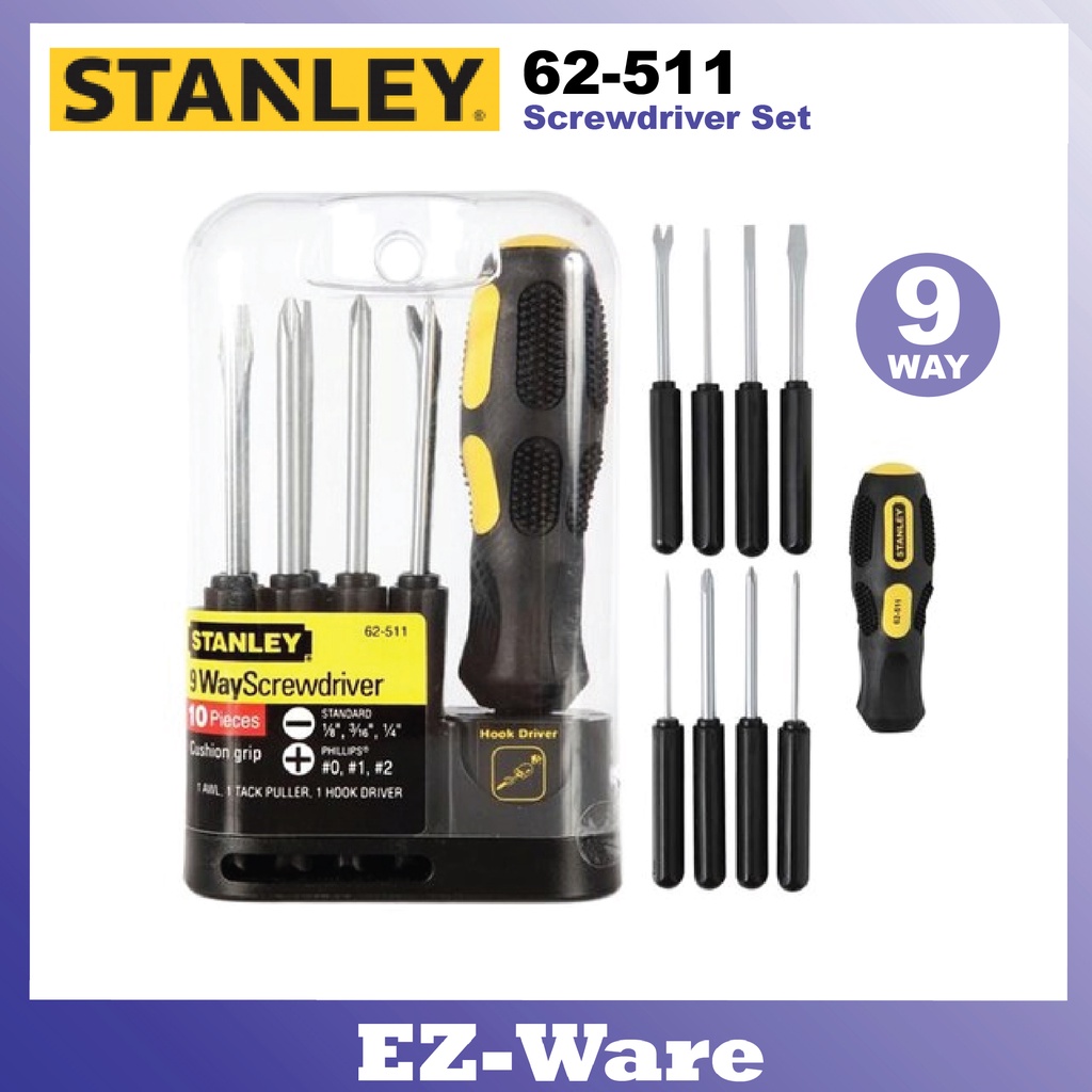 Stanley 9 deals way screwdriver set