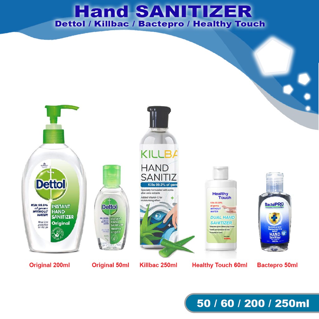 Dettol Hand Sanitizer Original Refresh 50ml Shopee Malaysia