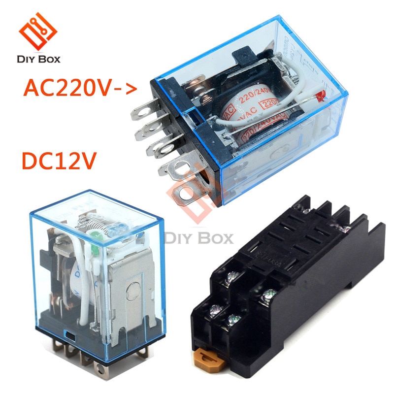 1PCS LY2NJ Relay Electronic Module 8 Pin Delay Relay Transparent Shell ...