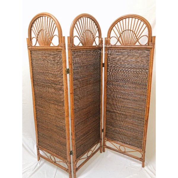 (Rattanvintage)🔥Rattan Divider Room Divider Short Divider Home