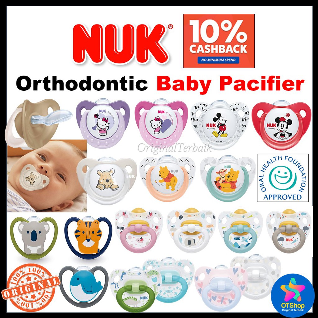 Orthodontic clearance baby pacifiers