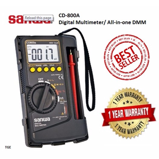 Sanwa CD800A Digital Multimeter (New & Original) | Shopee Malaysia