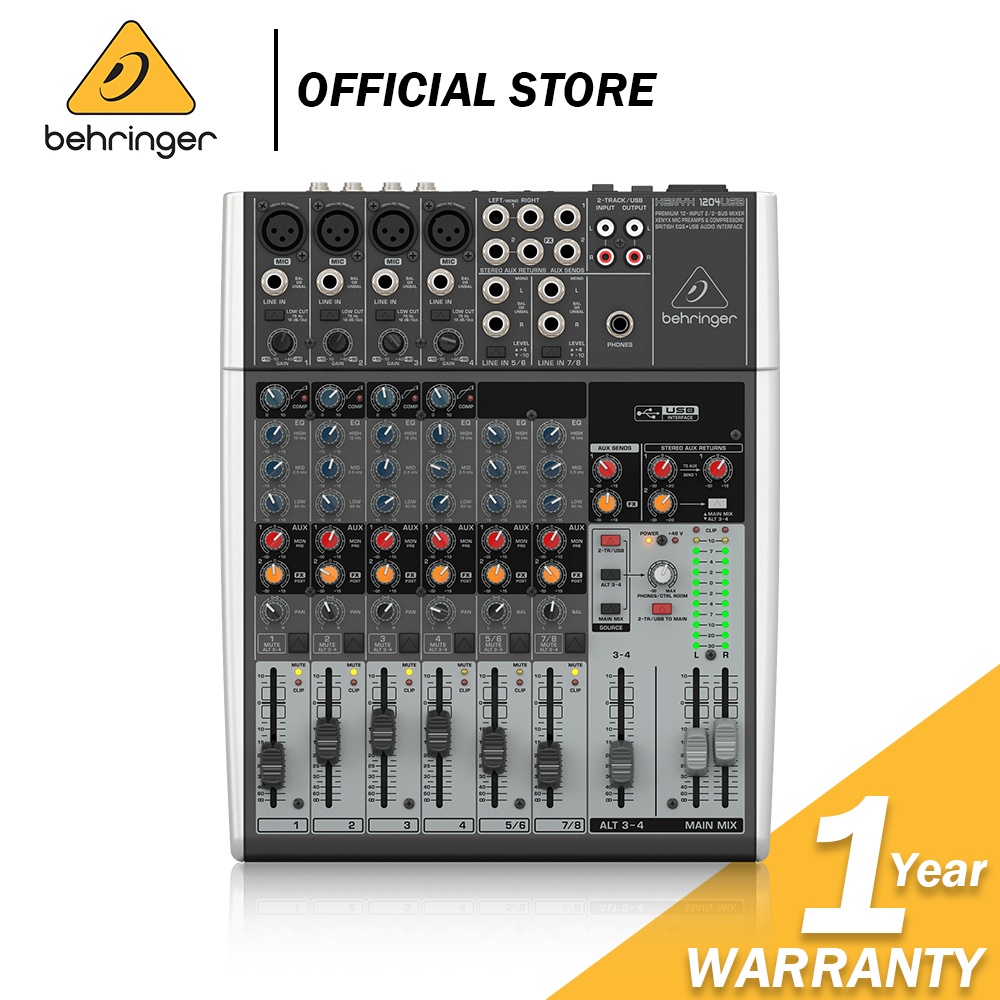 Behringer XENYX 1204USB 8-channel Mixer with USB (XENYX1204USB