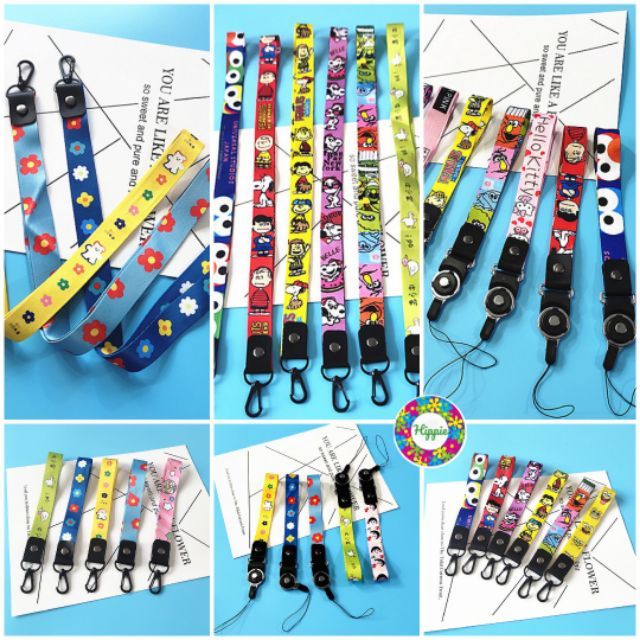 Lanyard & Mobile Phone Lanyard Cartoon Elmo Hello Kitty Snoopy Sponge ...