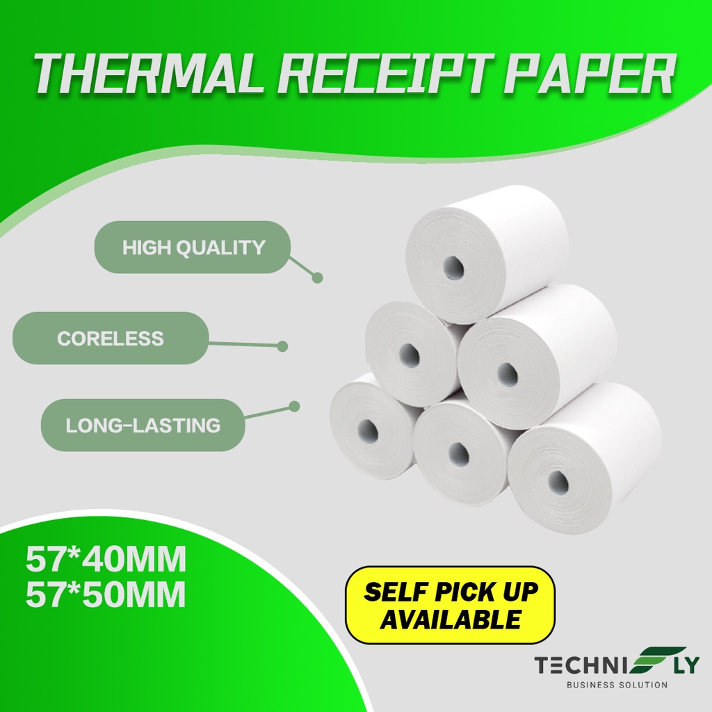 Coreless Thermal Receipt Paper 57mm x 40mm/57mm x 50mm/Thermal Receipt ...