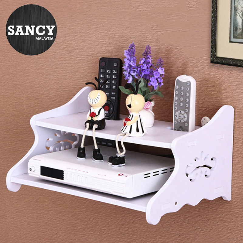 SANCY Modern Creative TV Decorder Shelf Rack Wall Mounted Home Deco ...