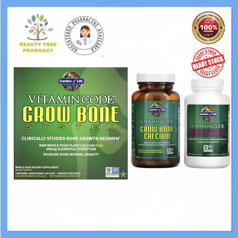 Garden of Life Calcium Supplement Vitamin Code Grow Bone System ( Grow