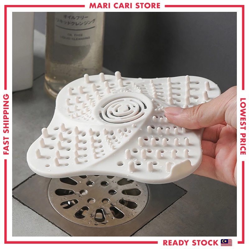 Silicone Hair Catcher Floor Drain Cover Strainer Basin Sink Trap Hair