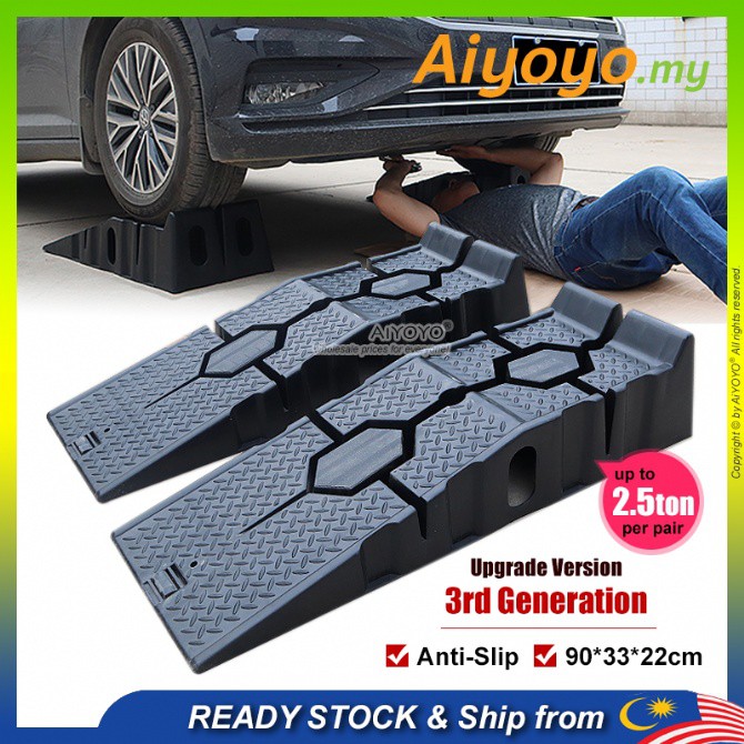 1Pair (2pcs) Heavy Duty Plastic Car Ramps Car Vehicle Truck Repairing ...