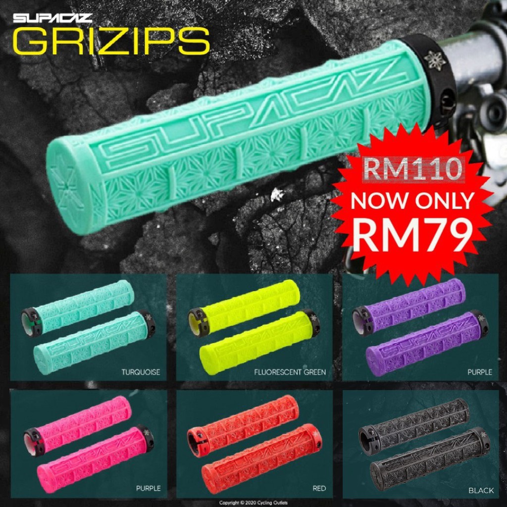 Supacaz Poignées Grizips 32 mm, Noir | Bikeinn