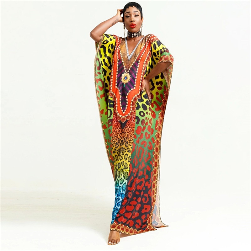 Paréo Femme Plage Oversize – 180 X 55 Cm En Polyester – Imprimé Léopard – Sarong, Cache-maillot, Robe
