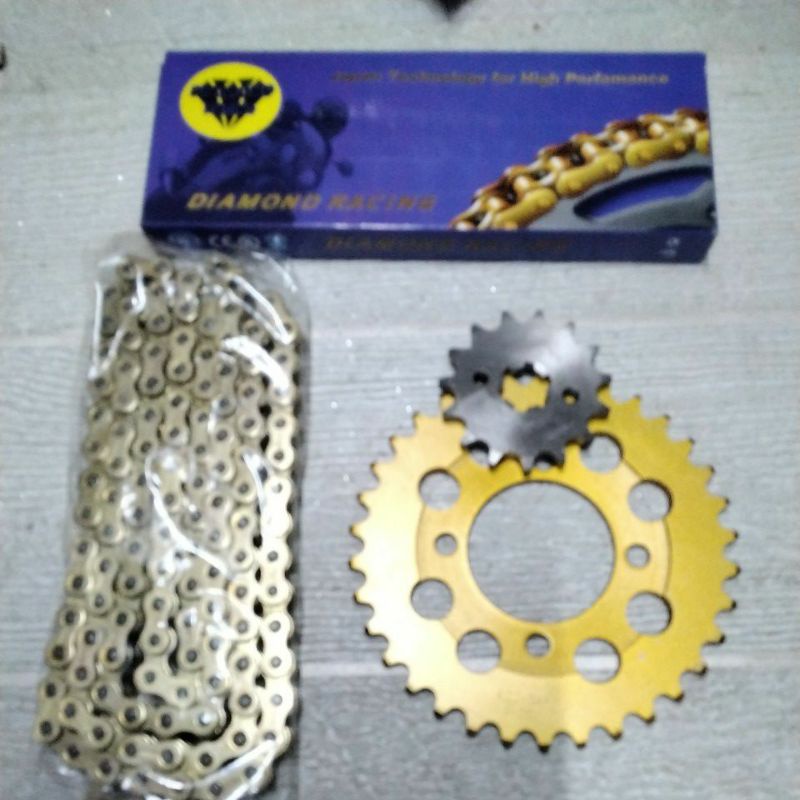 Honda EX5 420 Diamond Racing/SCC Sporket RKM/DRC Chain Gold | Shopee ...