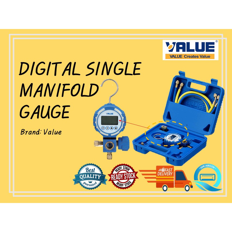 Value Digital Single Manifold Gauge VDG-S1 | Shopee Malaysia