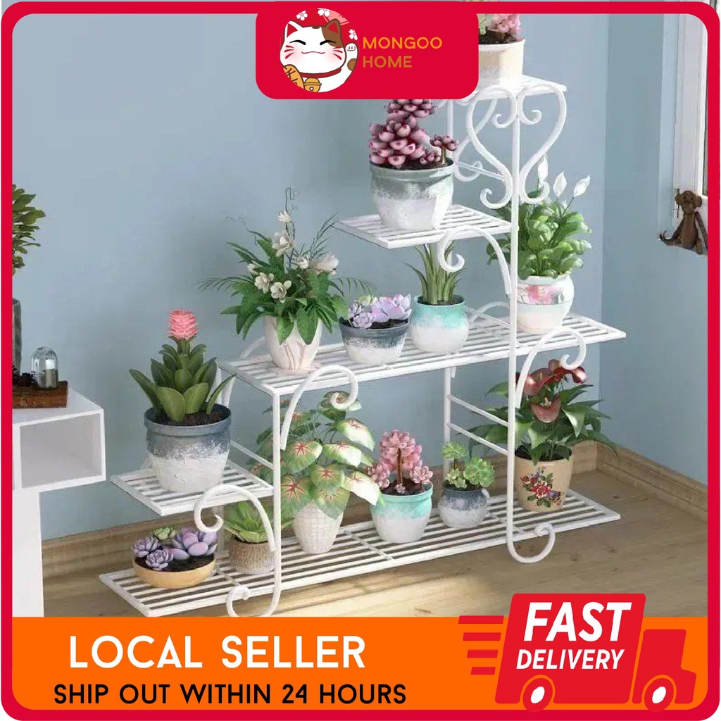 READY STOCK Outdoor Indoor Plant Rack Flower Pot Rack Rak Bunga ...