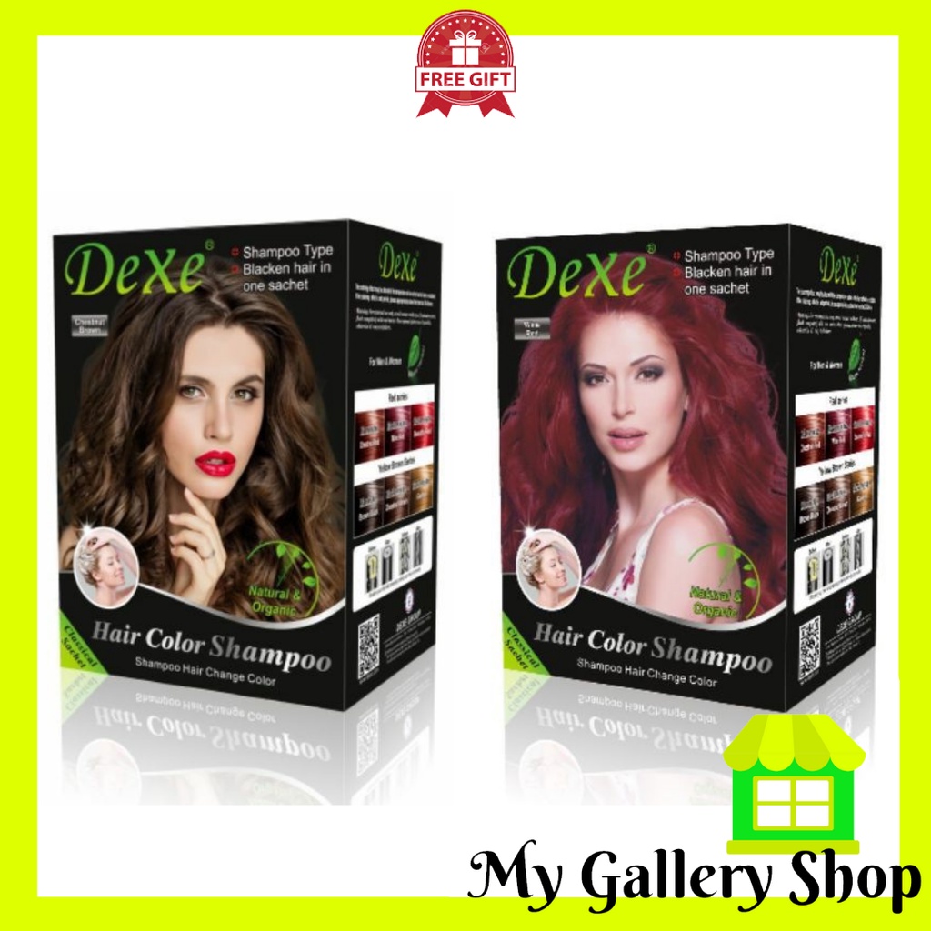 Dexe Hair Colour Shampoo ( Chestnut Brown ) 25ml x 10pack / Dexe Hair