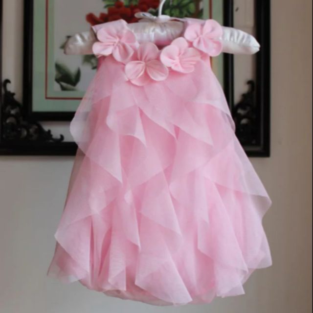 READY STOCK Outfit Pink Birthday Dress Baby Girl 2019 Summer Clothing Newborn Tutu Princess Dress for Infant Shopee Malaysia